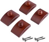 Classy Clamps Wooden Quilt Wall Hangers - 4 Large Clips (Dark) and Screws for Wall Hangings - Tapestry Hangers/Quilt Hangers for Wall hangings - Quilt Clips/Wall Clips for Hanging/Quilt Rack