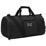 QT&QY 40L Military Tactical Duffle Bag for Men Sport Gym Fitness Tote Travel Training Workout with Shoe Compartment Football Weekender