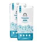 Amazon Brand - Mama Bear Ultra Dry Nappies, Size 7+ (18kg+), 100 Count (2 Packs of 50), White, Monthly Pack