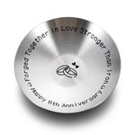 6th Anniversary Iron Gifts for Her Him Anniversary Wedding Gifts for Women Men 6 Year Wedding Anniversary Decoration for Wife Husband 4" Ring Holder Jewelry Dish for Wife Husband Christmas Valentines