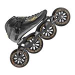 PASENDI Professional Carbon Fiber Speed Skates Adult Men's and Women's Skates 4-Wheels Single-Row Roller Skates Shoes Black Inline Skate Shoes (Black, US11/EU44)
