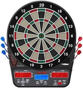 Viper 850 Electronic Dartboard, Ultra Bright Triple Score Display, 50 Games With 470 Scoring Variations, Regulation Size Target-Tested-Tough Segments Made From High Grade Nylon, Includes 6 Darts,Black