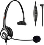 Arama Phone Headset 2.5mm with Noise Canceling Mic & Mute Switch Comfort Fit Telephone Headset for Panasonic AT&T VTech Uniden Cisco Grandstream Polycom Cordless Phones