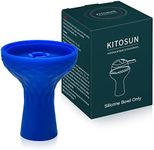 Hookah Bowl Phunnel Shisha Bowl - Kitosun Hookah Accessories 70 Degree Durable Silicon Hookah Head 15-18 Grams Flavors for Smoking Work Great with Lotus Heat Management Device (Blue)