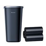 Baseus Car Dust Bin Small Dust-Free Vehicle Mounted Trash Can for Car Office Desktop Study with 90 Garbage Bags, Capacity: 800ml (Black), Plastic, Open-Top