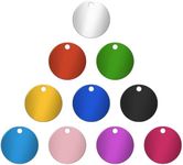 WELANE Blank Pet Tags, 10 PCS Colorful Round Aluminum Dog Tag for Pet Name, Phone Number (25mm)