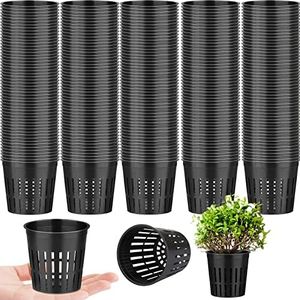 500-Pack 2 Inch Hydroponics Net Pots - Slotted Mesh Net Cups for Plant Growing System - Self Watering Baskets for Indoor and Outdoor Plants, Hydroponics Supplies Kit