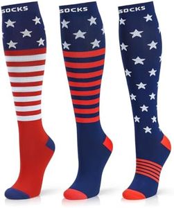 Medical Compression Socks for Women and Men 3 Pairs 20-30 mmHg Knee High Christmas Compression Stockings Circulation Best for Running Athletic Nurses