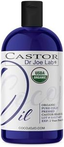 Dr Joe Lab Castor Oil USDA Certified Organic - 16 oz - 100% Pure Hexane-Free - All Natural Conditioner & Nourishing Extreme Moisturizing Remedy For Skin, Hair, Beards, Eyelashes, Eyebrows