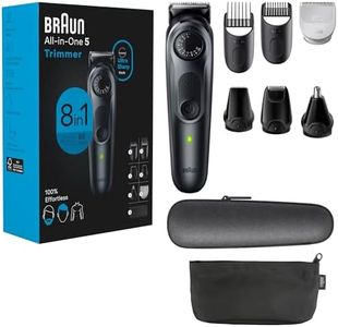 Braun All-in-One Style Kit Series 5 5470, 8-in-1 Trimmer for Men with Beard Trimmer, Body Trimmer for Manscaping, Hair Clippers & More, Ultra-Sharp Blade, 40 Length Settings, Waterproof