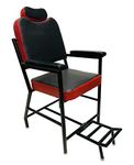 Goyal steel & furniture Barber Beauty Parlor Chair Salon Barber Cutting Beauty Parlour Chair Made of Iron Frame, and Cushioned Back Seat Already Assembled (Red Black)