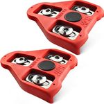 MARQUE Look Delta Compatible Cleats - 9 Degree Float Red Cleat Set for Peloton Indoor Cycling and Outdoor Road Cycling Designed for Women and Men Clipless Spinning and Cycle Shoes (9 Degree - 1 Pair)