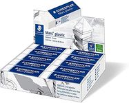 STAEDTLER ‎526 50 Mars Eraser, Latex & Phthalate-Free - Medium Size 65x23x13 mm (Pack of 20)