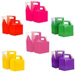 SHATCHI 20Pcs Assorted Colours Cardboard Lunch Takeaway Birthday Wedding Carry Meal Food Cake Party Box Childrens Loot Bags