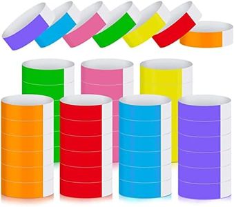 Taicols 700 pulseras de papel de color adhesivo impermeable, pulsera de entrada, fiesta y fiesta, para festivales, niños y adultos, pinzas