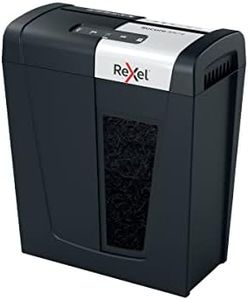 Rexel Secure MC4 Whisper-Shred Paper Shredder, Micro Shreds, Capacity 4 Sheets Paper, Silent And Compact, Security Level P-5, 14L Collection Bin (150 A4 Sheets), Black