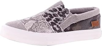 Blowfish Womens Maddox Sneaker, Smoke Snake Print/Brush Metallic/Leopard/Camoflauge, 7.5