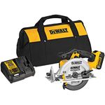 DEWALT 20V MAX* 6-1/2-Inch Circular Saw Kit, 5.0-Ah (DCS391P1)