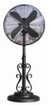 Deco Breeze Weather Resistant Outdoor Fan, Ebony, Adjustable 38-50 Inches Tall with 18-Inch Fan Head