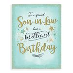 Piccadilly Greetings Modern Birthday Card Son In Law - 8 x 6 inches