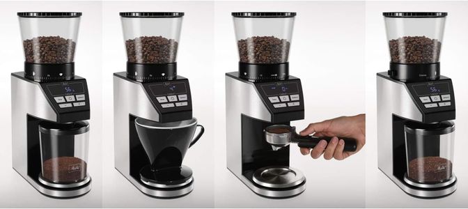 Melitta Calibra Coffee Grinder – Adjustable Settings, Black