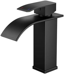 FORIOUS Robinet Salle de Bain Noir, Mitigeur Lavabo Cascade pour Avec une Hauteur de Bec de 110 MM, Économiseur D'eau et D'énergie.