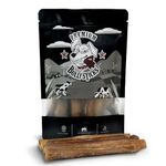 Premium Bully Sticks - Pizzle Sticks for Dogs - Pack of 4 Bull Pizzles for All Dog Sizes and Puppies, Natural Long Lasting Low Odour Dog Chews Made with Grass Fed Beef