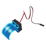 WANGCL Sky Blue RC Motor Heat Sink with Cooling Fan for 540 550 Brush 3650 3660 Brushless Motor for RC Car RC RC Crawler - JST Plug