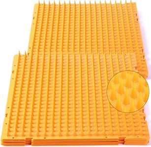 16 Pack Cat Repellent Outdoor Mat Cats Dogs Plastic Bendable Spiked Deterrent Training Repellent PET Mats with Spikes for Indoor Outdoor Supplies, 18.3 Square Feet, 16 x 13 Inch(Orange)