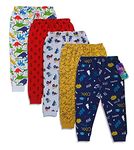 minicult Cotton Pajama Pants with All Over Print for Boys and Girls (Multicolor Designs)(Regular Fit)(Pack of 5) (9 Years- 10 Years, Multicolour, 5)