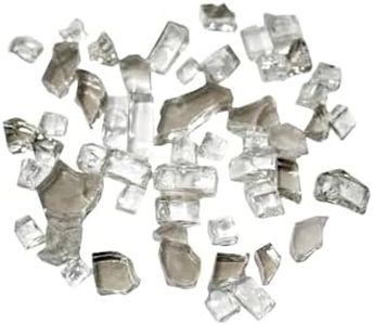 Hiland Reflective Fire Glass, 10 lb, Crystal