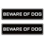 2 Pcs Beware of Dog Sign Metal Dog Signs for Fence, 3" x 12" Rust Free .40 Aluminum Dog Gate Sign Dog Warning Signs Outdoor Beware of Dogs Keep Gate Closed Signs Not Responsible Warning Guard Dog Sign for Home House and Business