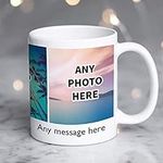 Personalised Mug Cup with text 3 Photos Photo Mugs Personalised 3 Photos Gift Present for Him Her Mum Dad Nan Grandad Sister Auntie 18th 21st 30th 40th Birthday Christmas Fathers Day Mothers Day