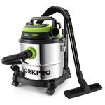 WORKPRO 1200W 20L Wet and Dry Vacuum Cleaner with HEPA, 3-in-1 Blower Function, Powerful Industrial Dust Extractor with Stainless Steel Tank for Indoor & Outdoor Cleaning