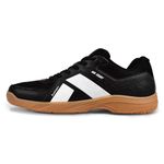 Nivia Mid Court Badminton Shoes for Men, Flexipro Sole Technology & Dual-Layer Foam Cushioning, Designed for Badminton, Volleyball, Squash, Table Tennis, Pickleball (Black/White, UK05)