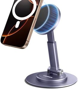 UGREEN Magnetic Phone Stand for MagSafe, Height Adjustable iPhone Stand for Desk with 360° Rotation Compatible for iPhone 17 Air 16 Pro 15 Pro Max 14 Plus 13 12 and MagSafe Case, Grey