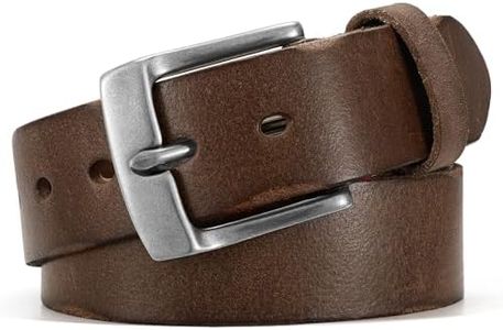 OZNDAS Mens Belts Leather, Thicken Full Grain Leather Belt Heavy Duty for Work, Real Handmade Italian Cowhide with Gift Box