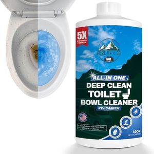 RV Toilet Cleaner - Powerful Stain Remover and Odor Eliminator for RVs and Campers, Safe Non-Acid Formula for Tanks, Sensors, and Toilets, Made in USA, Essential RV Cleaning