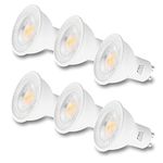 FTL GU10 Led Bulb 5000K Daylight White Dimmable Spot Light Bulbs 6W 600LM 50W Halogen Replacement Bulbs for Track Lighting, Ceiling Recessed Lighting, 6-Pack