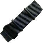 time+ 22mm NATO G10 Premium Ballistic Nylon Military Watch Strap All Black PVD