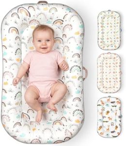 Greatbubs Baby Lounger 0-24 Months,Infant Support Cushion,Gray Rainbow
