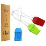 Silcony Set of 3 Pure Heat Resistant 7" Silicone Basting Pastry Brushes