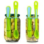 Pickle Fork 2 Pack olive spoon and pickle fork Grabber Tool, Pickle Picker for the jar, Kitchen gadget to remove pickles or olives from jar