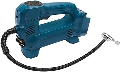 QUPERR Akku-Kompressor für Makita 18V Akku, 10.34bar Elektrische Akku Luftkompressor/Akku Luftpumpe/Reifenfüllmaschine/Kabellos Luftpumpe/Autopumpe/Fahrradpumpe, LED Lampe (Akku Nicht enthält)