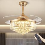 oltao Picola Chandelier Fan with BLDC Motor, Dimmable 3 Colour LED Light, Remote & App Control