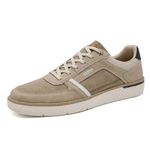 LEOSS ORIGINAL Mens Casual Sport Sneakers Men Lace Up Breathable Casual Sneakers, beige, 7 UK