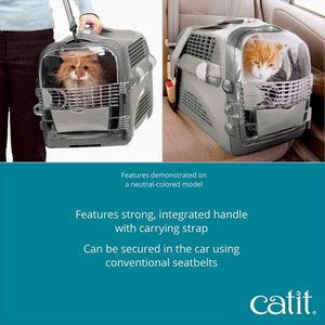 Catit Cabrio Cat Carrier – Turquoise, Secure Travel Crate