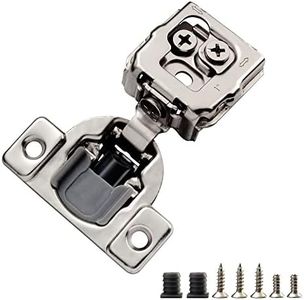 STIANC 2 Pack Soft Close Cabinet Hinges, 1" Overlay Soft Close Hinges for Kitchen Cabinet Hinges, Self Closing Cabinet Hinges-3 Way Adjustability, 105 Degree