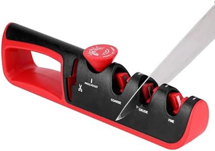 Belle Vous Affilacoltelli da Cucina - Affila Coltelli Professionali Pro Edge - Affilatore Professionale Manuale per Lame e Forbici - 6 Angoli Regolabili - Resistente e Duraturo