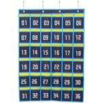 POPETPOP Pocket Chart- 36 pcs Cell Phone Numbered Bag for Classroom, Phone Wall Hanging Storage Pouch Calculator Holder, Cell Phone Holder